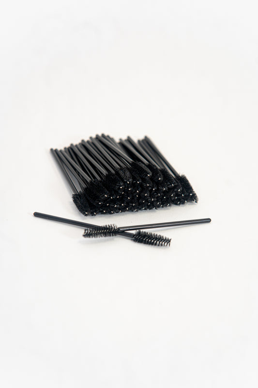 Wooden silicone mascara brush